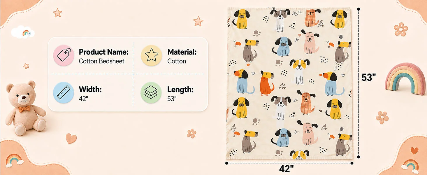 Cotton Baby Bedsheet