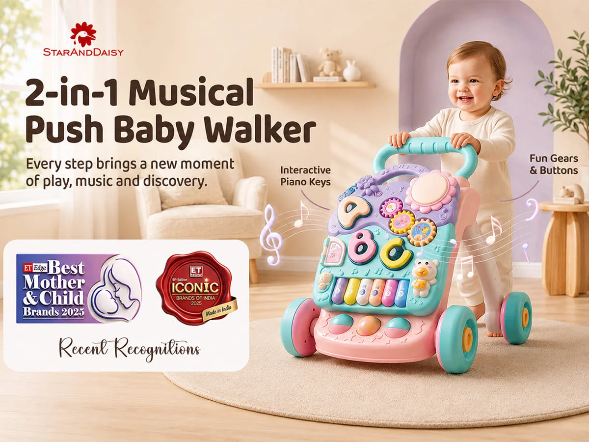 Baby Push Walker with Piano