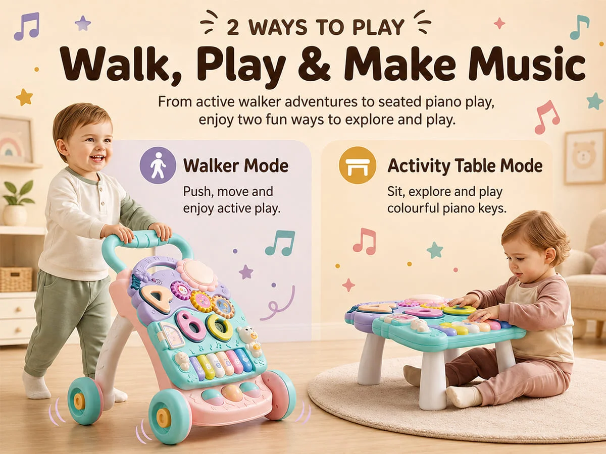 Baby Push Walker with Piano