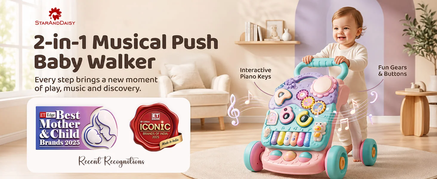 Baby Push Walker with Piano