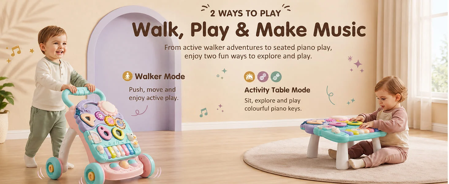 Baby Push Walker with Piano
