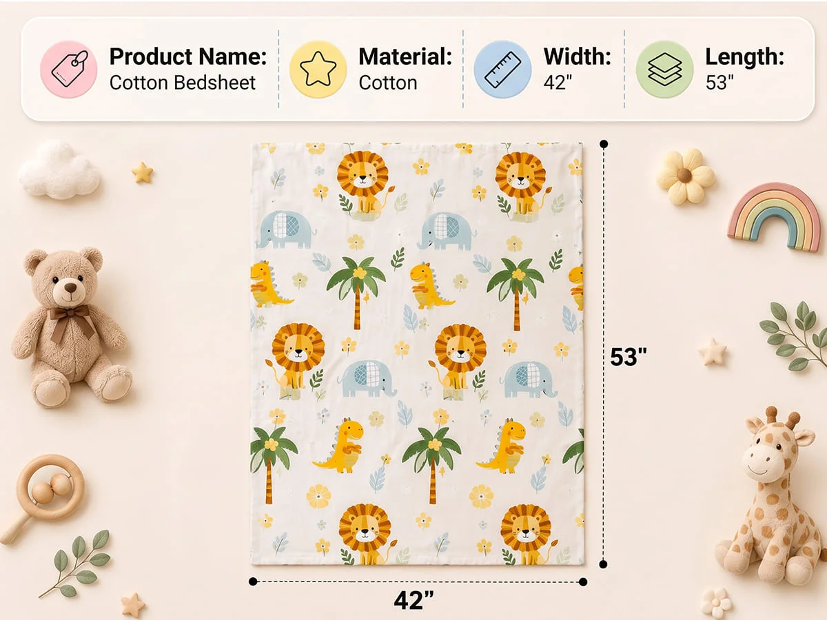 Cotton Baby Bedsheet