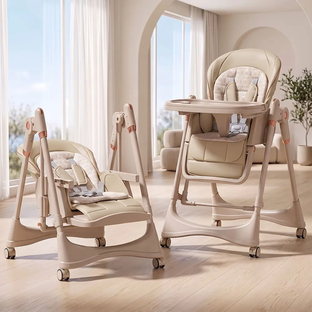 2 in 1 Swing Royal High Chair brown