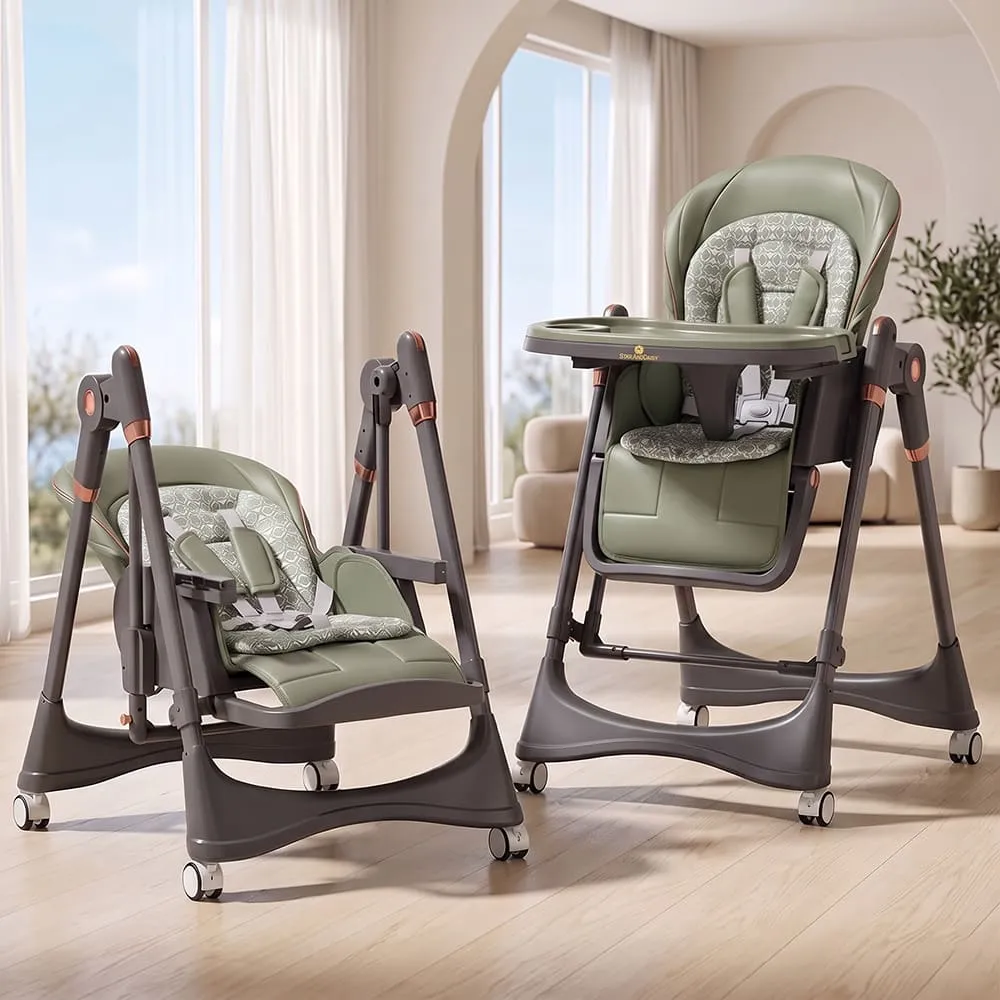 2 in 1 Swing Royal High Chair green