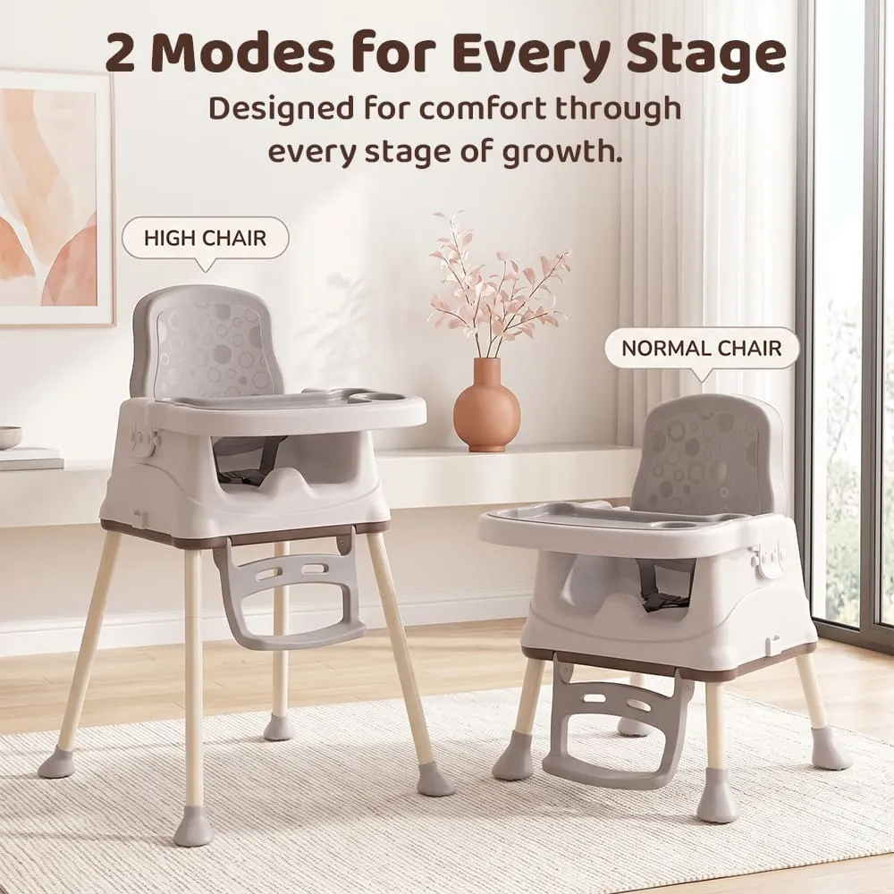 2 modes for every stage Munchkin Throne Baby High Chair Grey