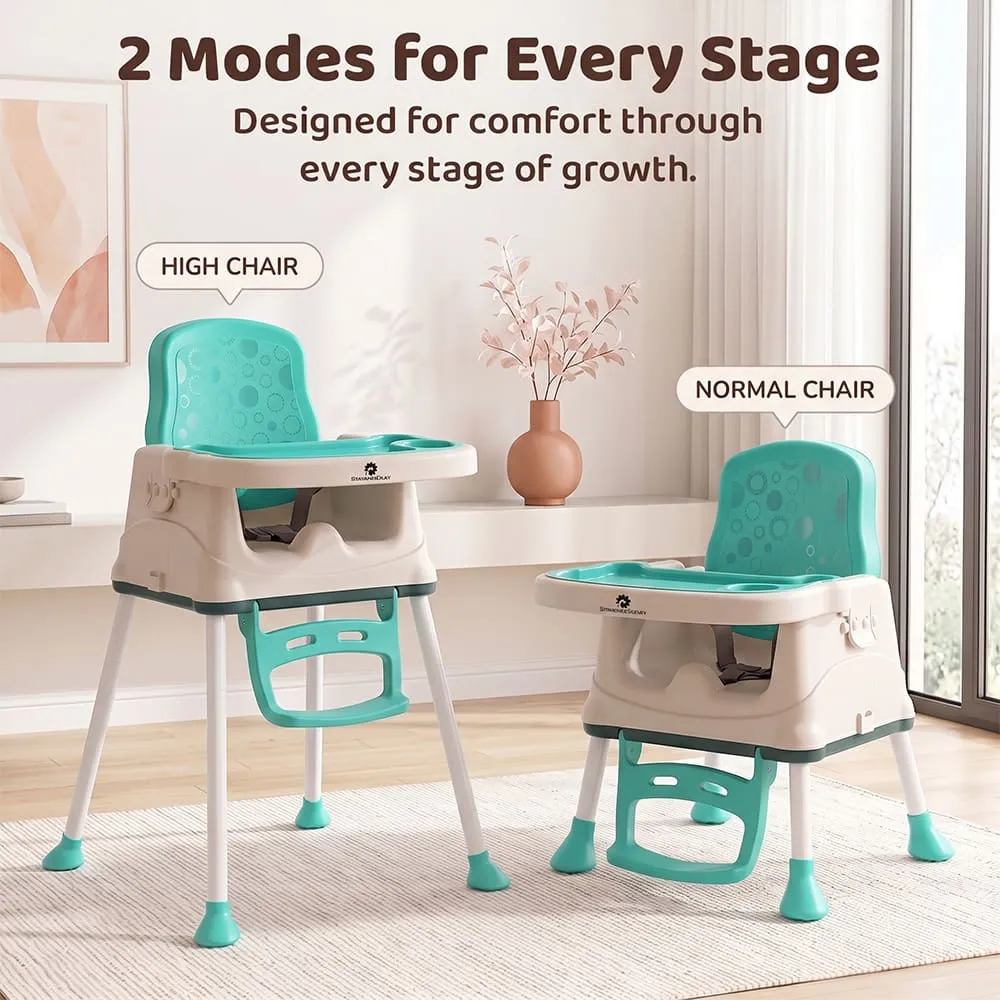 2 modes munchkin baby high chair green