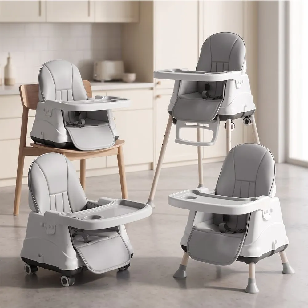 4 in 1 Baby high chair grey