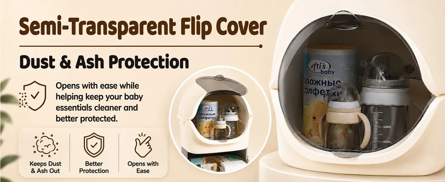 Astronaut 2-Tier Storage Organizer with Flip Cover
