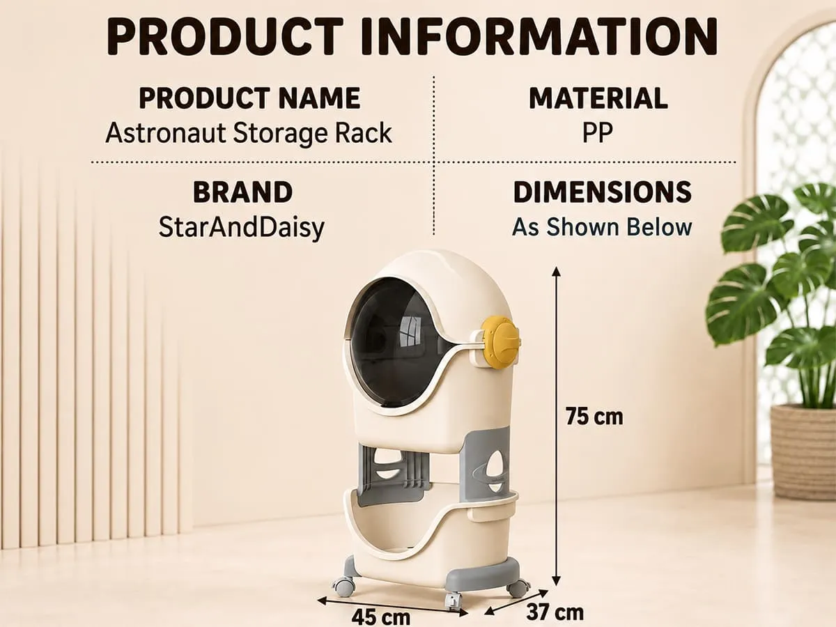Astronaut 2-Tier Storage Organizer with Flip Cover