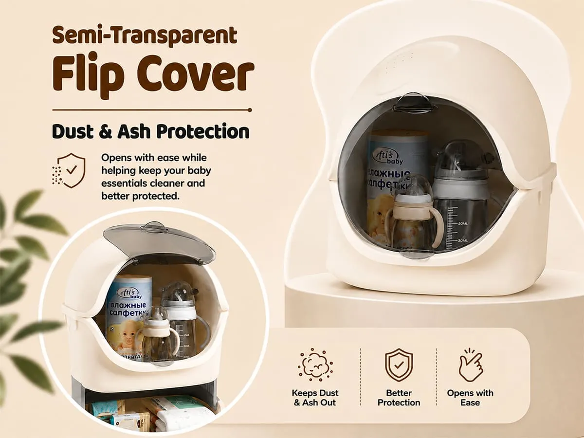 Astronaut 2-Tier Storage Organizer with Flip Cover