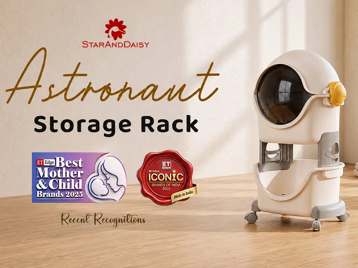 Astronaut 2-Tier Storage Organizer with Flip Cover
