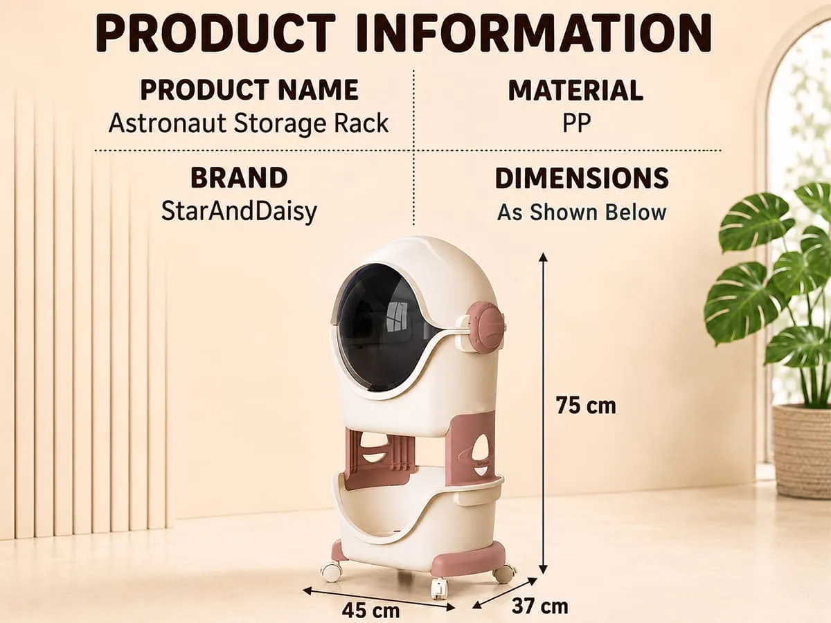 Astronaut 2-Tier Storage Organizer with Flip Cover