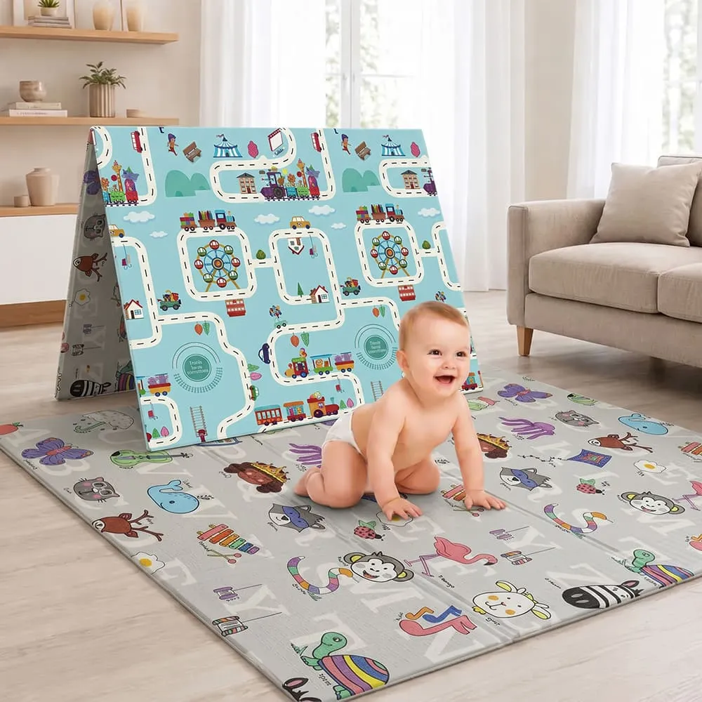 Baby Play Mat 6mm animal train alphabet