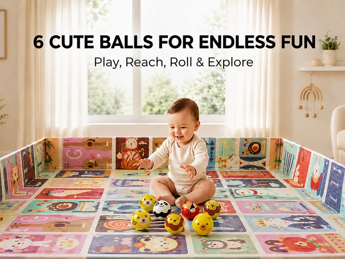 Baby Play Mat 6 × 5 ft, 6mm Thick Foldable XPE Foam Mat