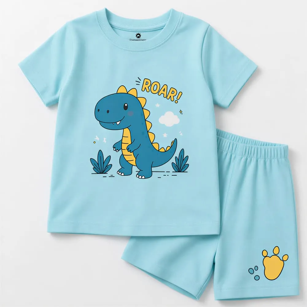 Baby t shirt with Firozi dinosour