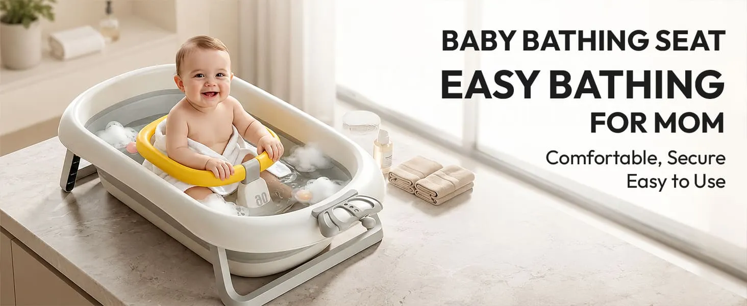 Multifunctional Baby Bathing Chair with 360° Safety Rail