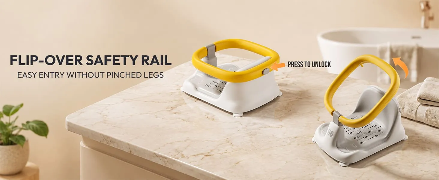 Multifunctional Baby Bathing Chair with 360° Safety Rail
