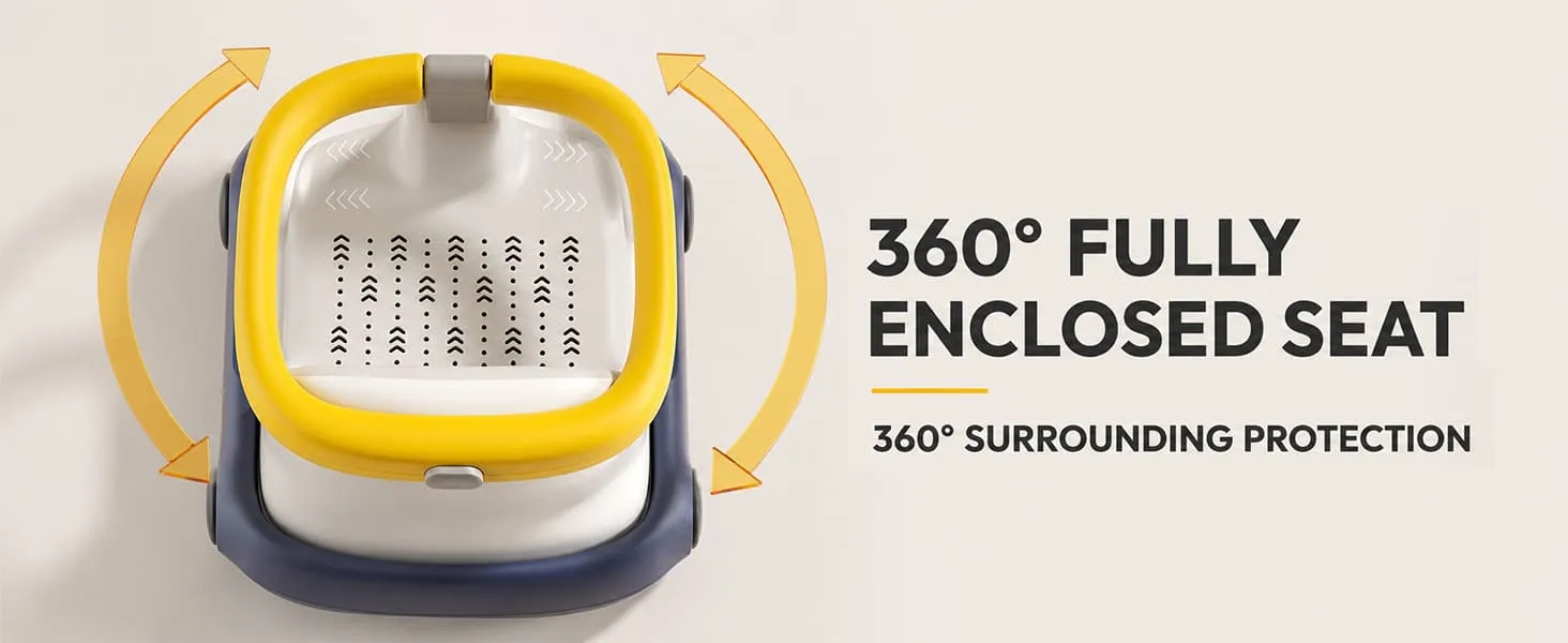 Multifunctional Baby Bathing Chair with 360° Safety Rail