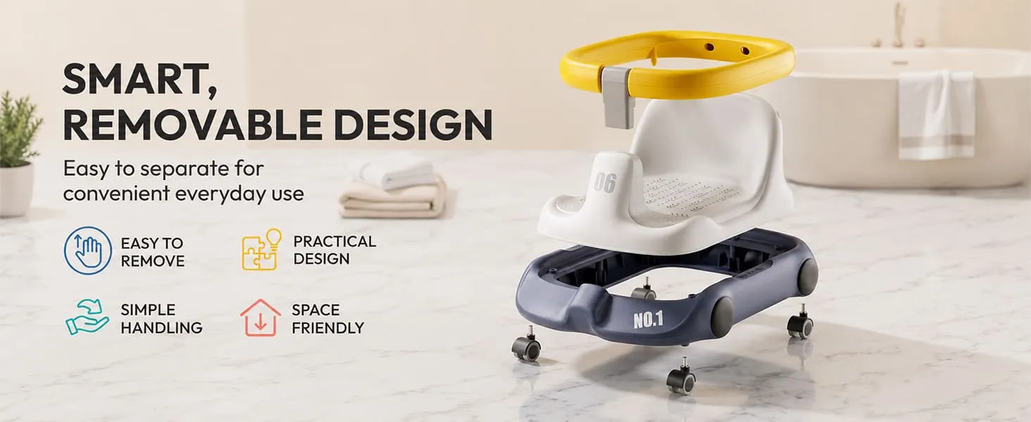 Multifunctional Baby Bathing Chair with 360° Safety Rail