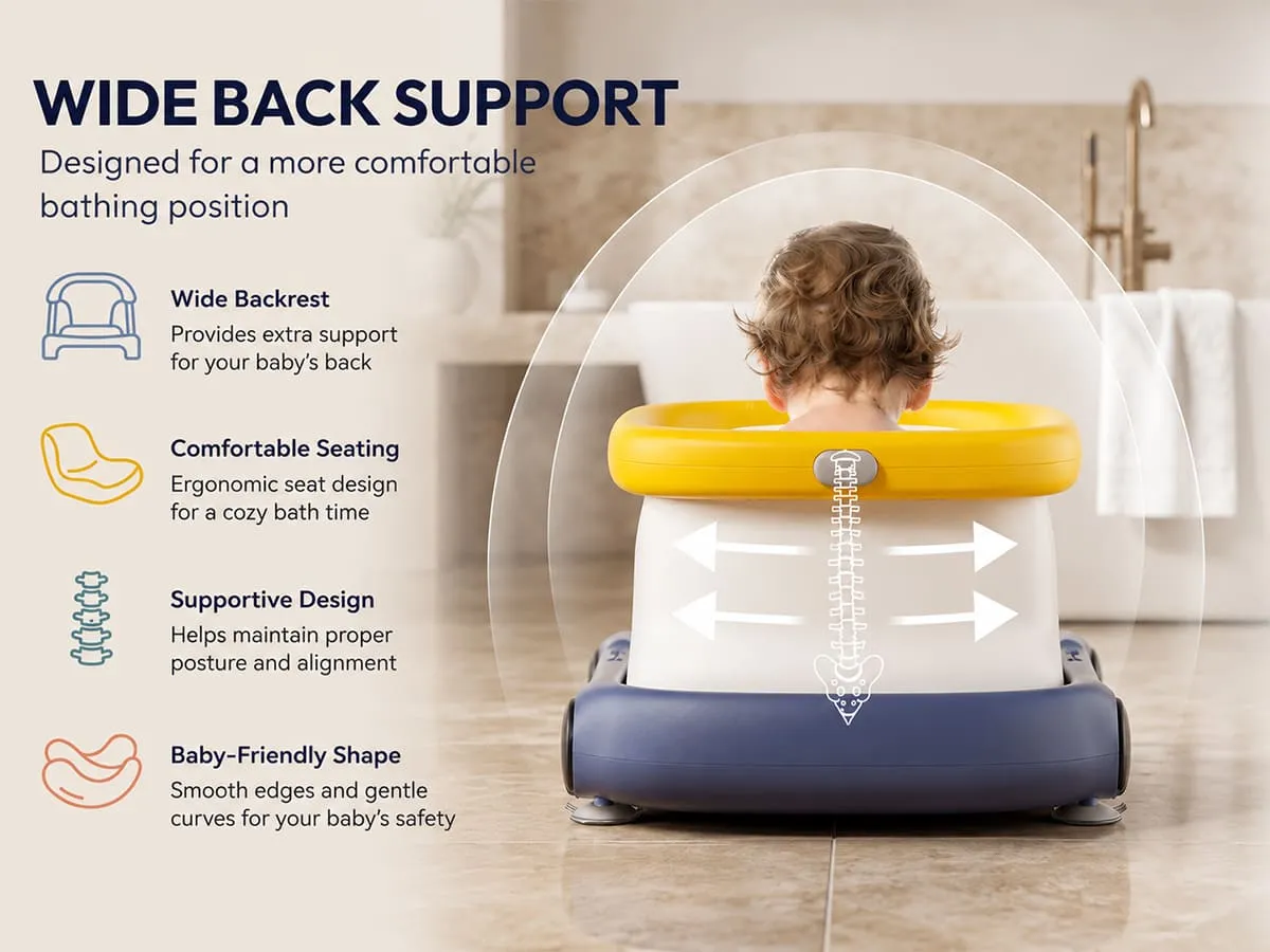 Multifunctional Baby Bathing Chair with 360° Safety Rail