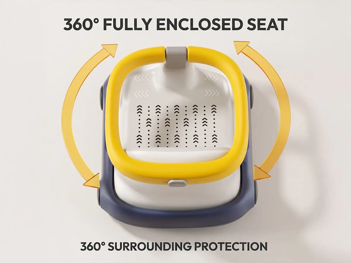 Multifunctional Baby Bathing Chair with 360° Safety Rail