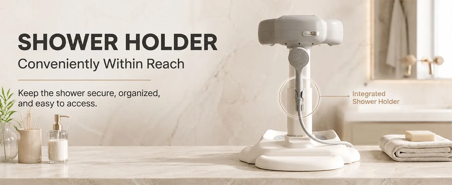 Baby Bath & Shower Standing Support Grey & White