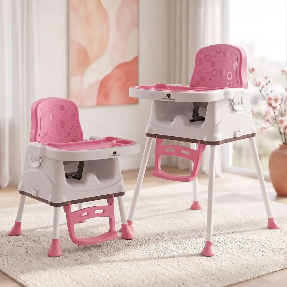 Munchkin Throne Baby High Chair Pink