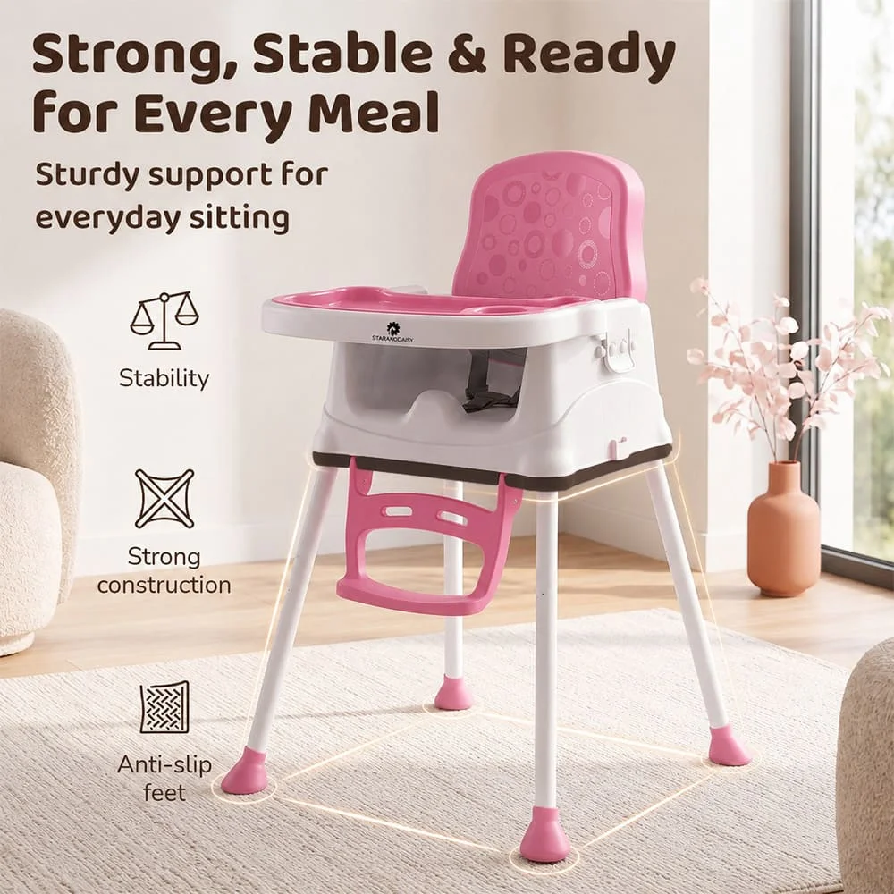 Munchkin high chair pink1