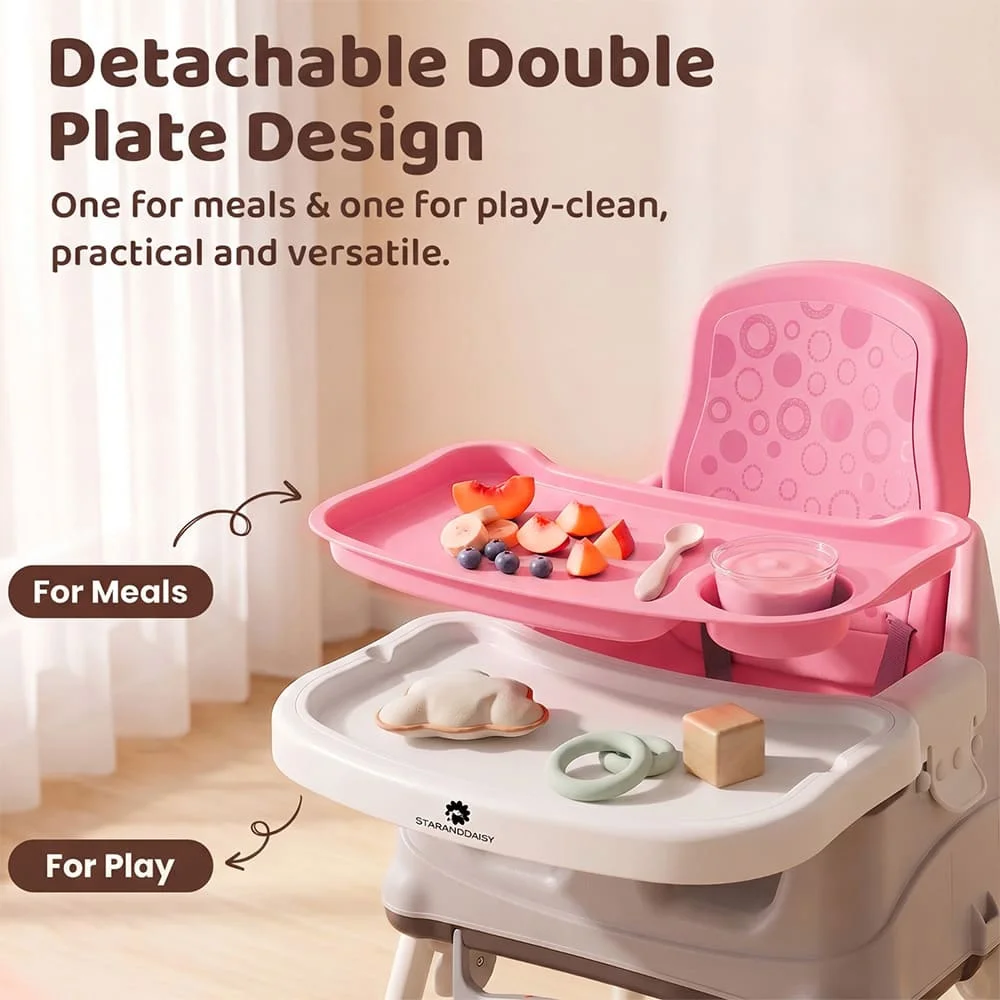 Munchkin high chair pink2