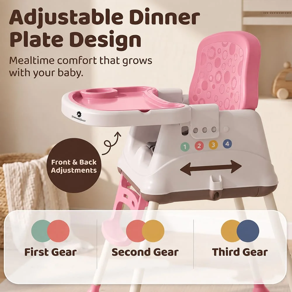 Munchkin high chair pink3