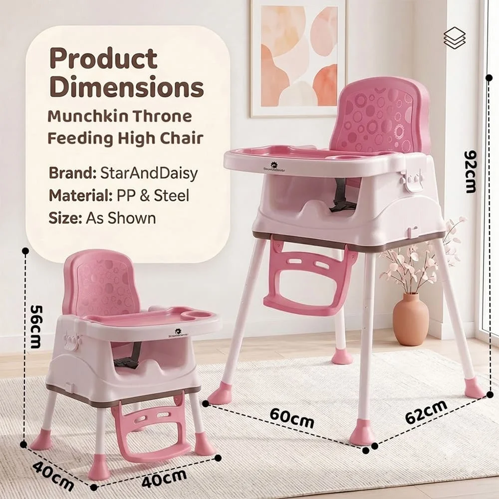 Munchkin high chair pink7