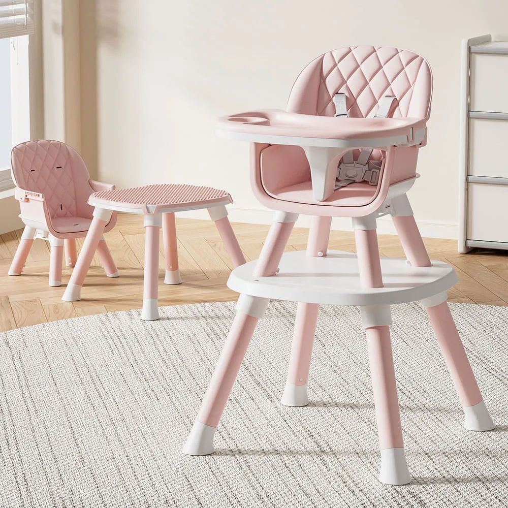 New Multifunctional Dining Baby High Chair pink