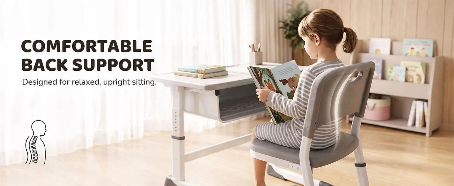 Smart Kids Study Table and Chair Set with Adjustable height