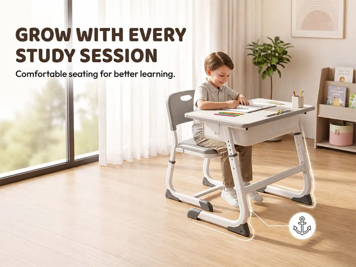 Smart Kids Study Table and Chair Set with Adjustable height