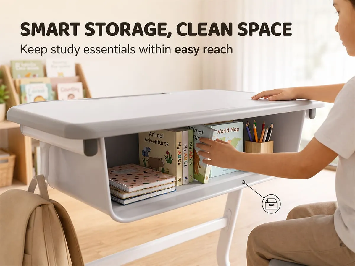 Smart Kids Study Table and Chair Set with Adjustable height