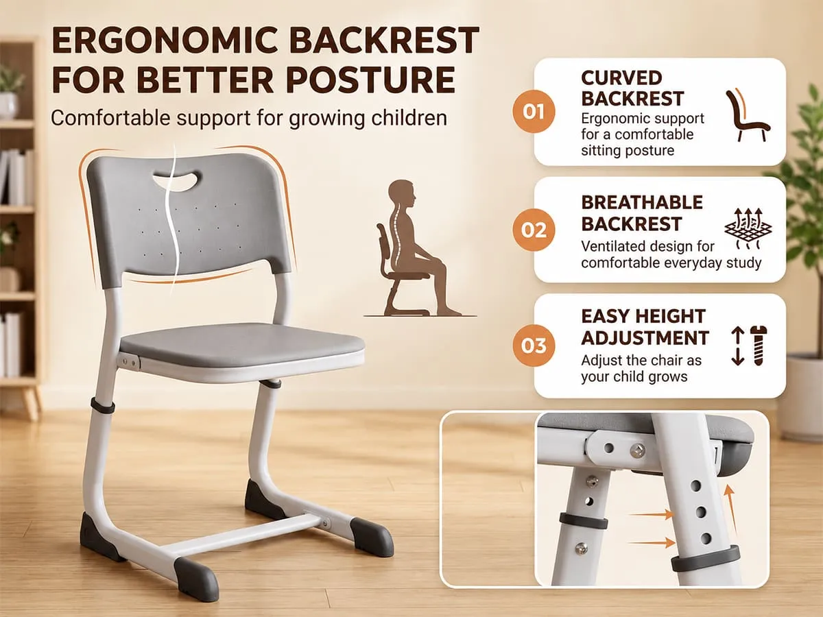 Smart Kids Study Table and Chair Set with Adjustable height