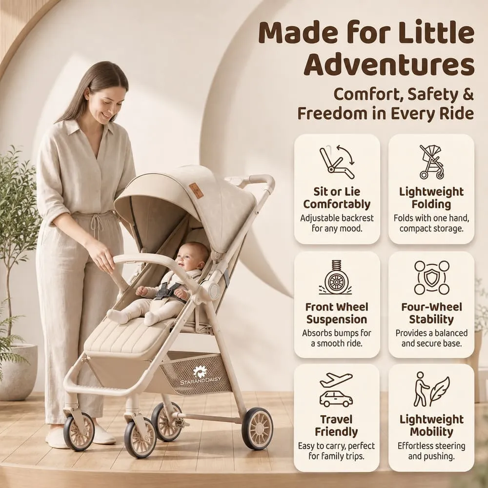 adventure with bliss baby stroller khaki