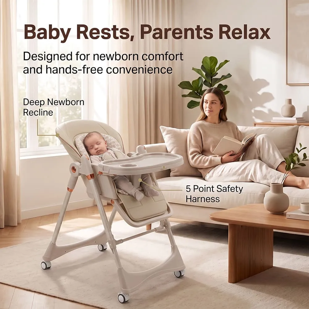 baby rest 2 in 1 Swing Royal High Chair brown