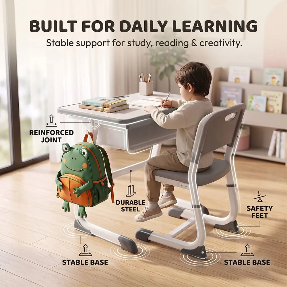 built for daily learning Smart Kids STudy table grey