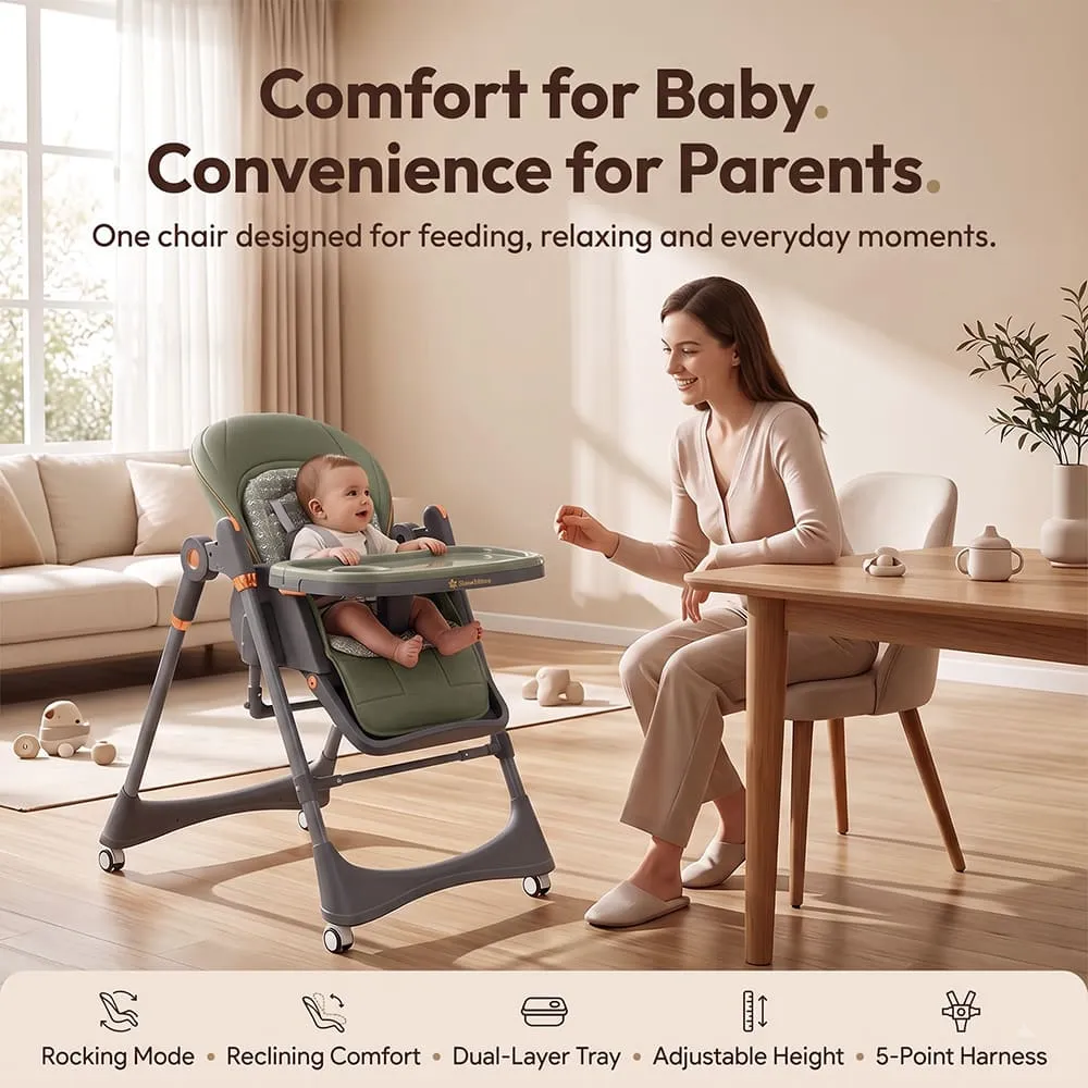 comfort for baby 2 in 1 Swing Royal High Chair green