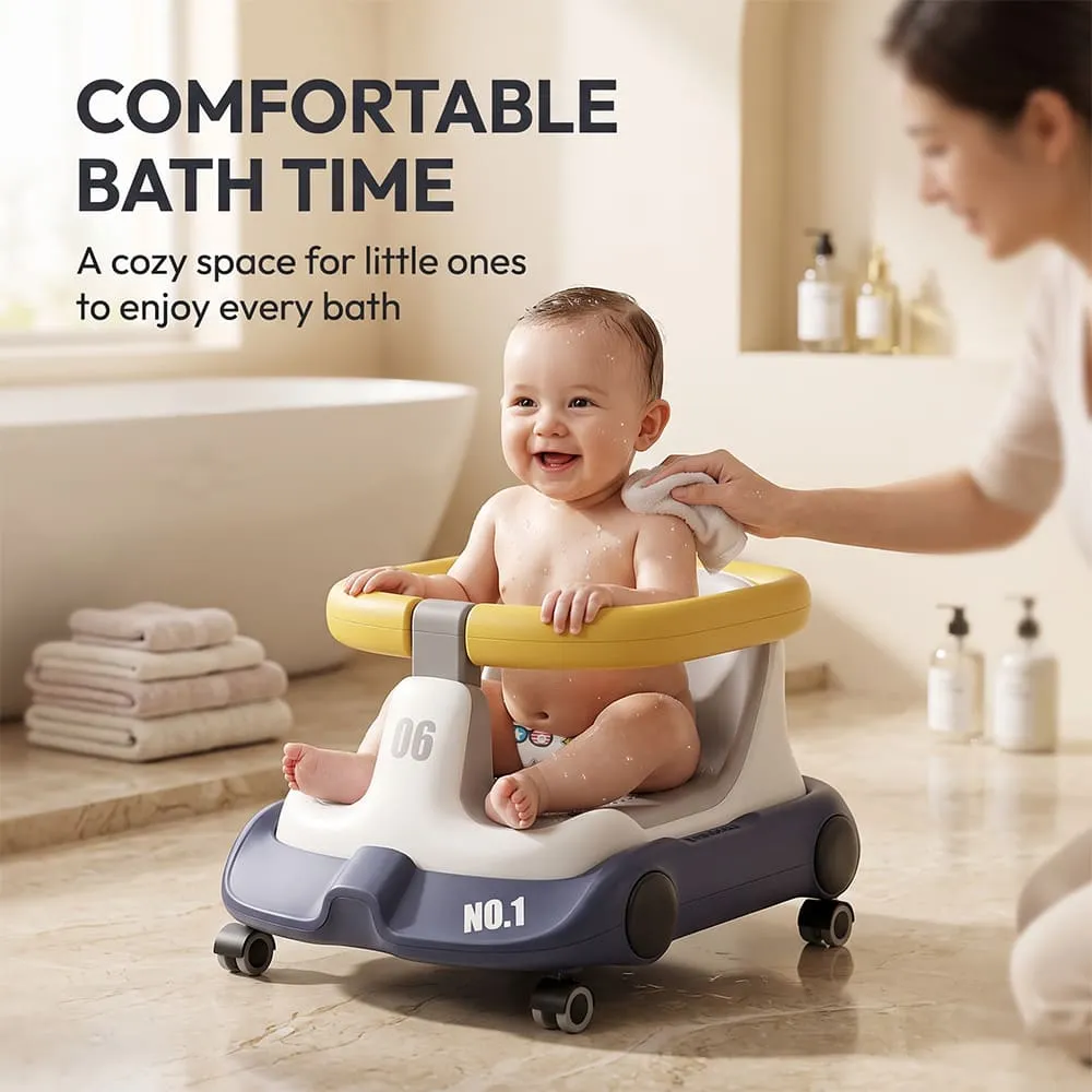 comfortable Multifunctional Baby Bath chair yellow blue