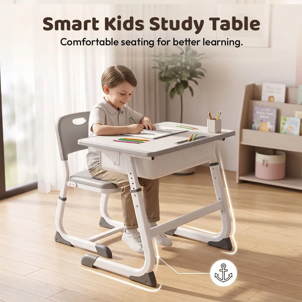 comfortable Smart Kids STudy table grey