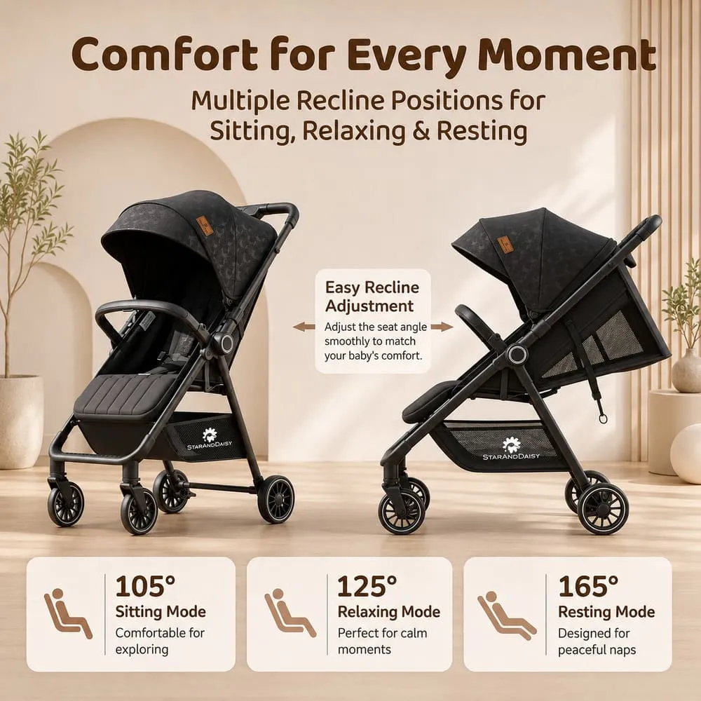 comfortable bliss baby stroller black