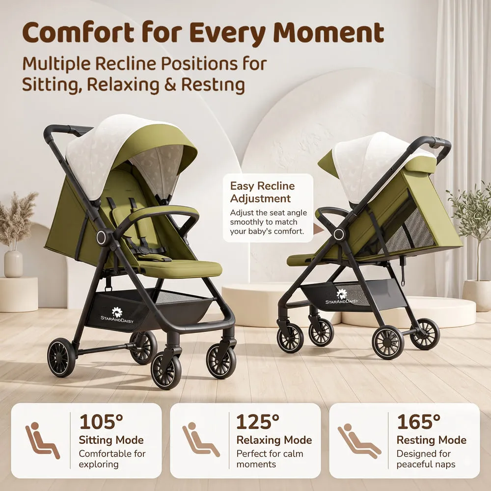 comfortable rides with bliss baby stroller green