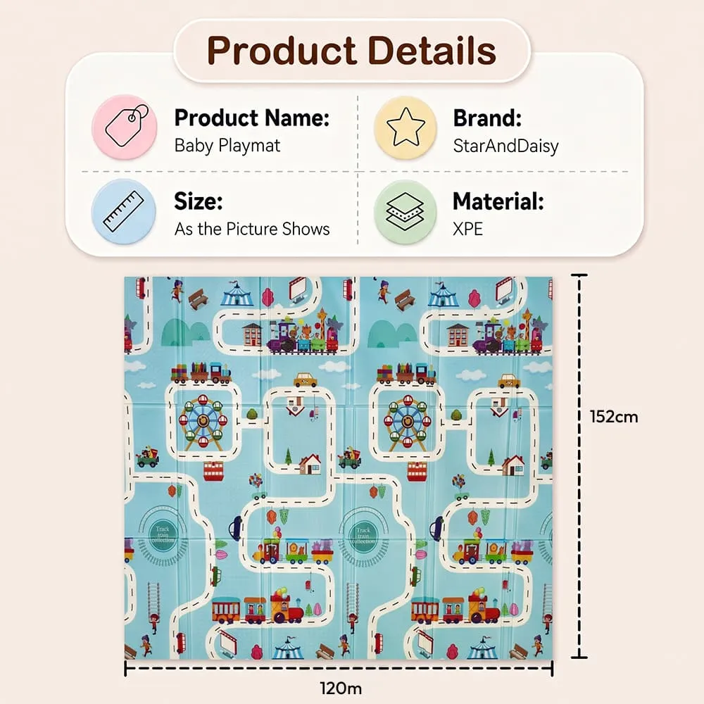 details and dimension Baby Play Mat 6mm animal train alphabet