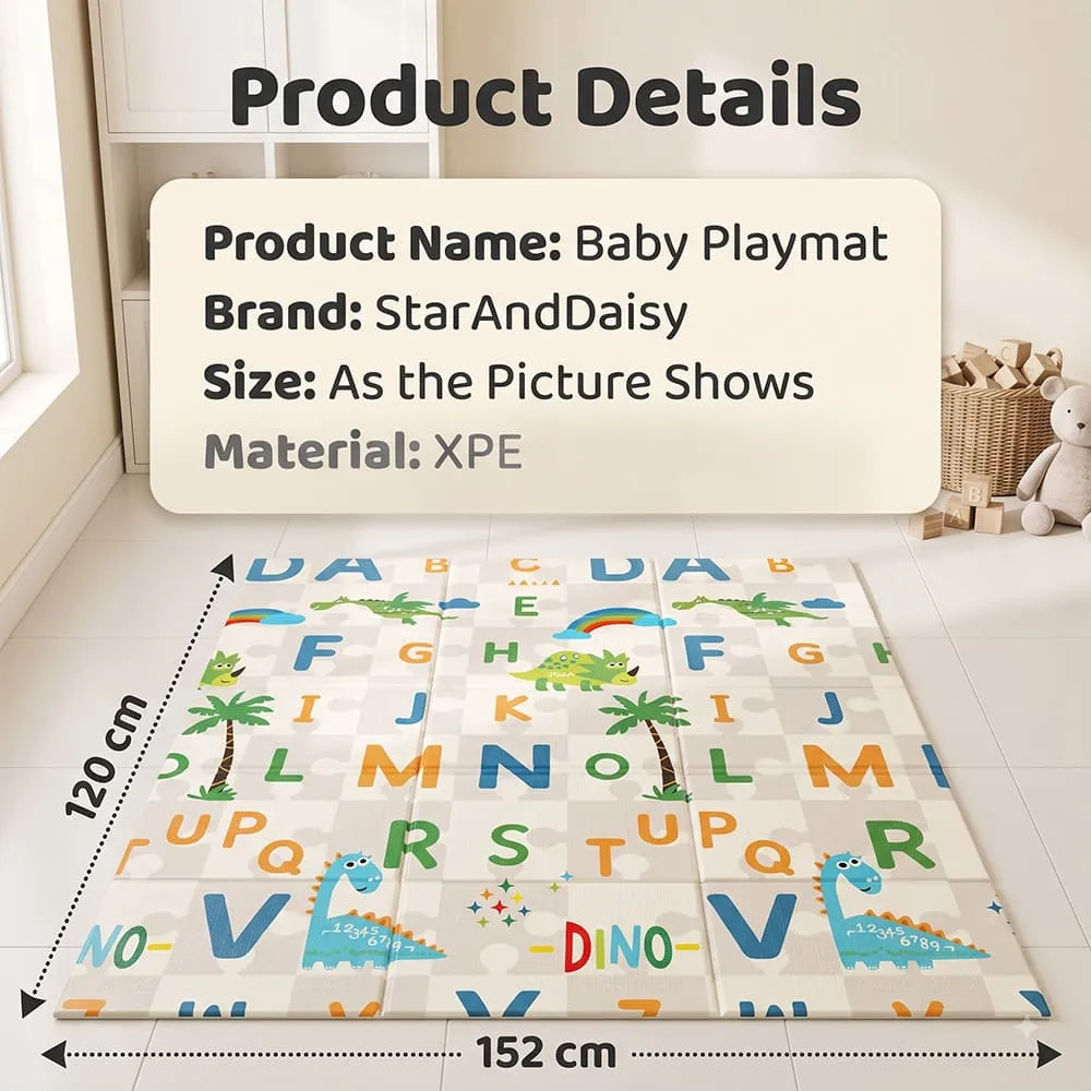 details and dimension of Baby Play Mat 6mm alphabet