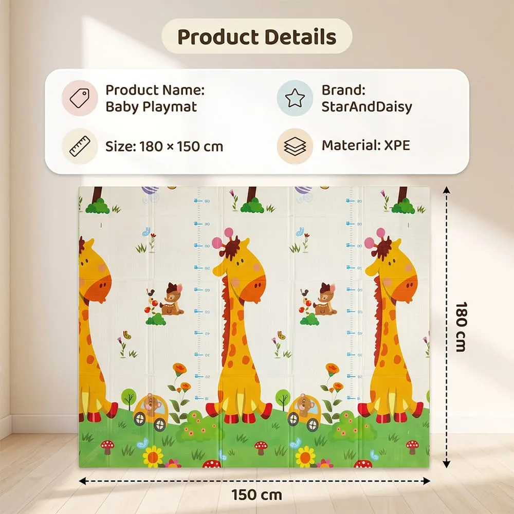 details and dimension of Baby playmat and playpen abc print 6mm