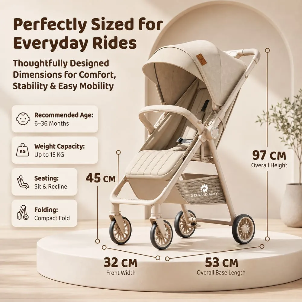 every day ride with bliss baby stroller khaki