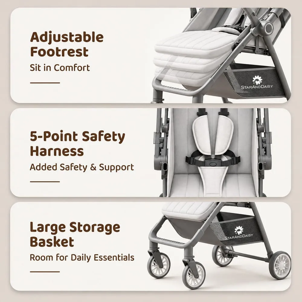 features and specification bliss baby stroller grey