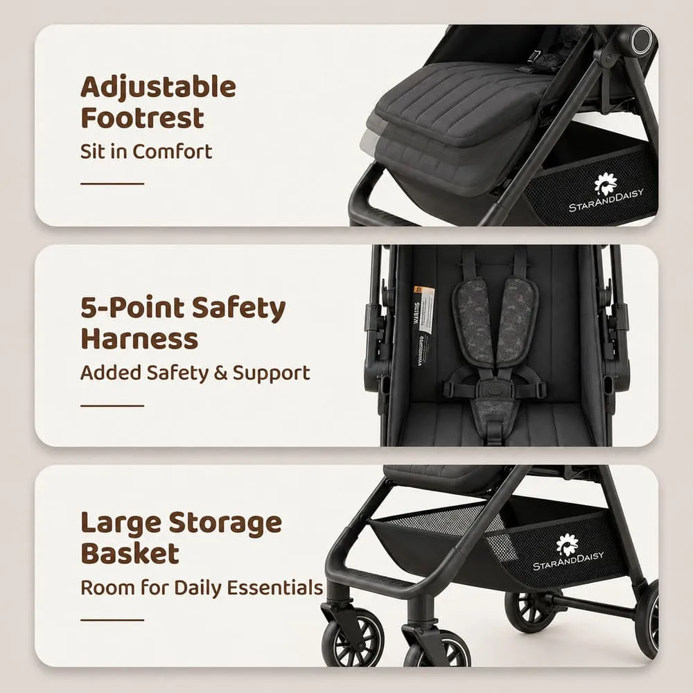 features of bliss baby stroller black
